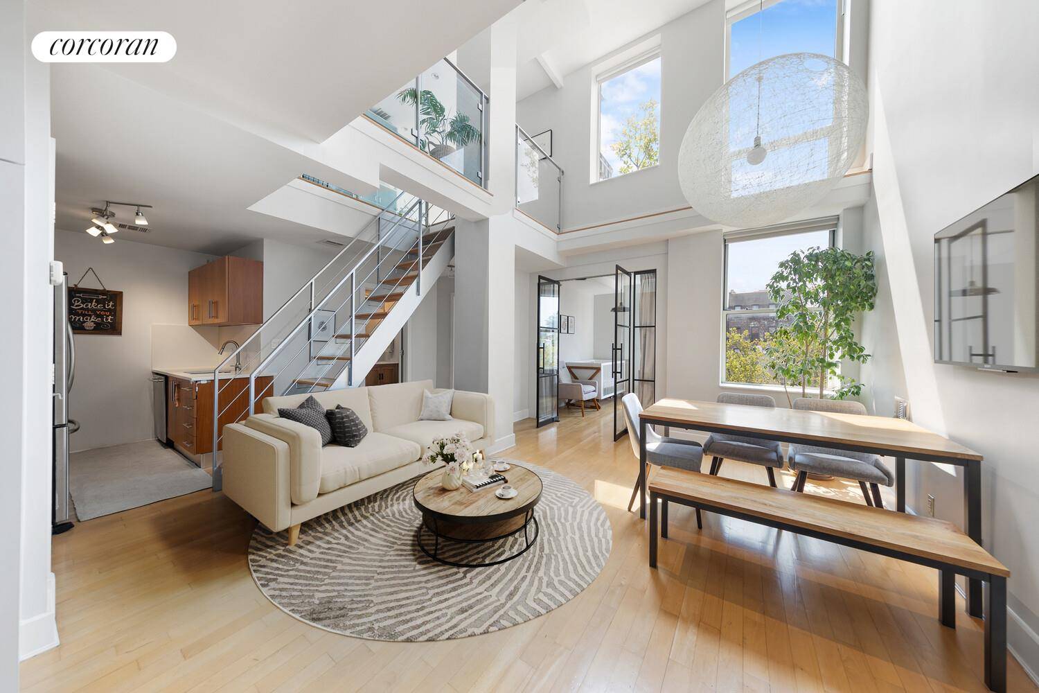 Bright, quiet, and perfectly located convertible 2BR den in a boutique, 8 unit condominium on one of Williamsburg's most charming tree lined streets.