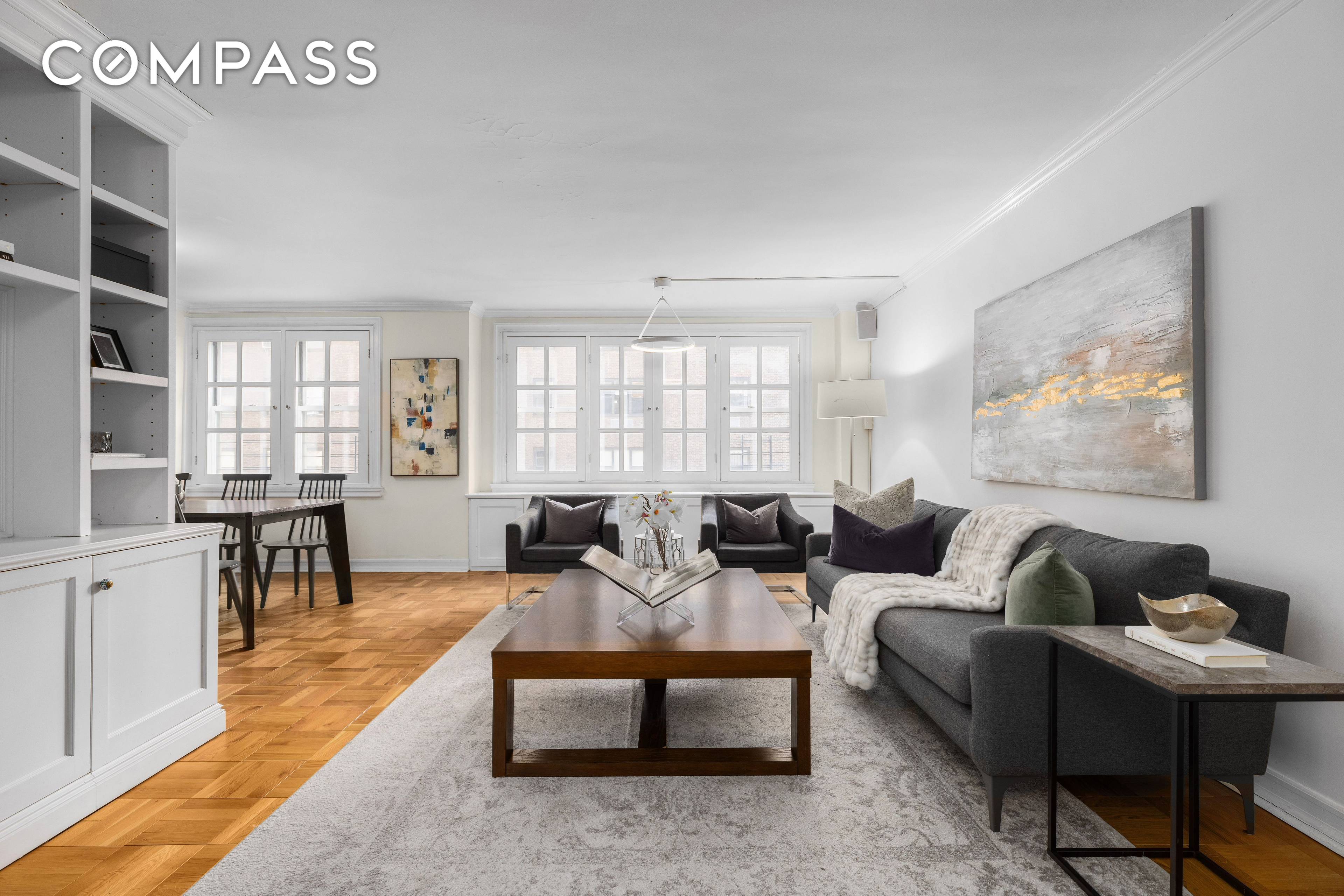 Sprawling and bright two bed, two bath home with dining alcove at The Sutton House 11DA is a large, high floor home with triple exposure for all day light N ...