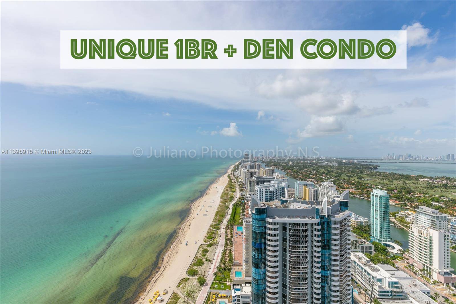 Enjoy breathtaking southern views from this 1BD 2BA OPEN DEN beachfront condo located in one of the tallest buildings in Miami Beach !