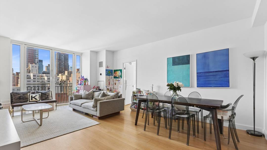 Apartment 14C at The Arcadia, located 408 E 79th Street, is a 2 bedroom home that has been converted into a 3 bedroom.