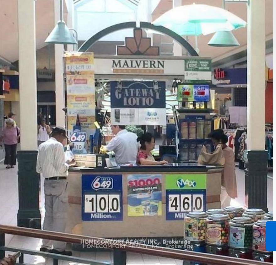 Very Busy Lotto Store In Famous Malvern Town Centre Mall In Toronto.