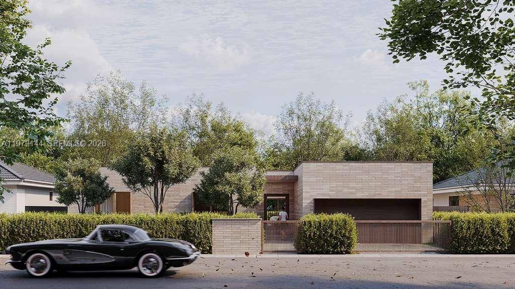 New turn key one story house in Bay Heights, North Coconut Grove with a design following the essences of Coconut Grove nature and landscaping.