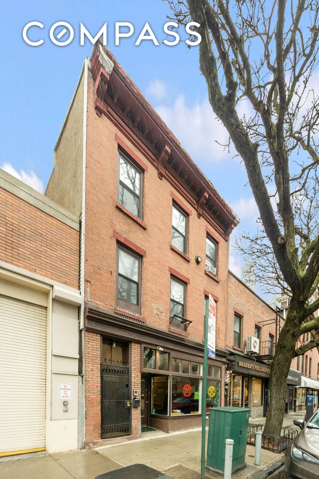 76 Nevins Street is a fully renovated 22 foot wide brick 3 story mixed use townhouse with two high income apartments over a martial arts studio.
