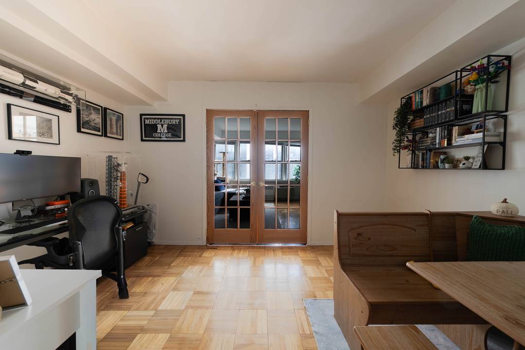 Welcome to Residence 15E at The 155 Condominium, a bright and spacious high floor one bedroom that is already converted to a two bedroom or home office layout offering the ...