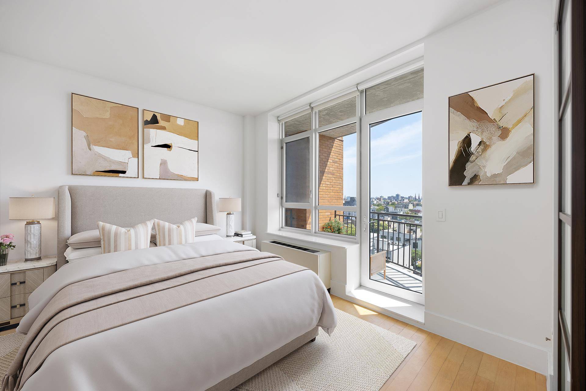 Perched high on the 11th floor of one of Williamsburg's most coveted full service condominiums, Residence 11D at 20 Bayard Street offers a rare combination of style, light, and breathtaking ...