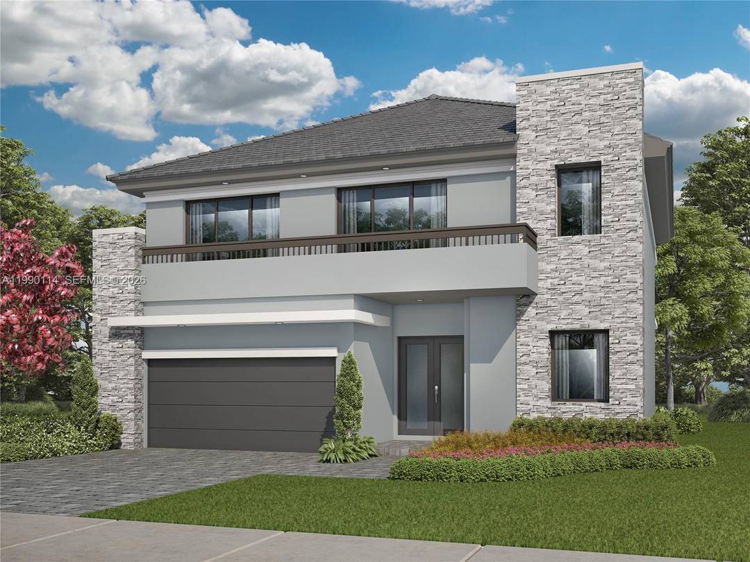 With a second floor balcony and an inviting covered terrace on the first level, this new two story home is ideal for modern lifestyles.