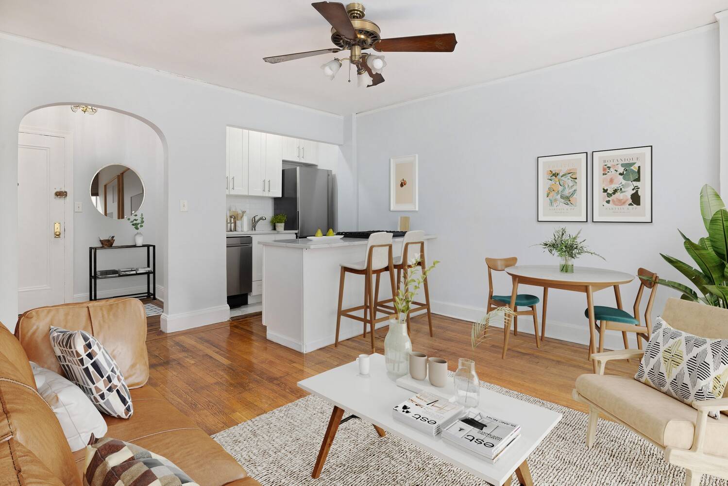 BACK ON THE MARKET ! ! ! Corner One bedroom, two short flights up in a small intimate coop with low maintenance 1, 201.