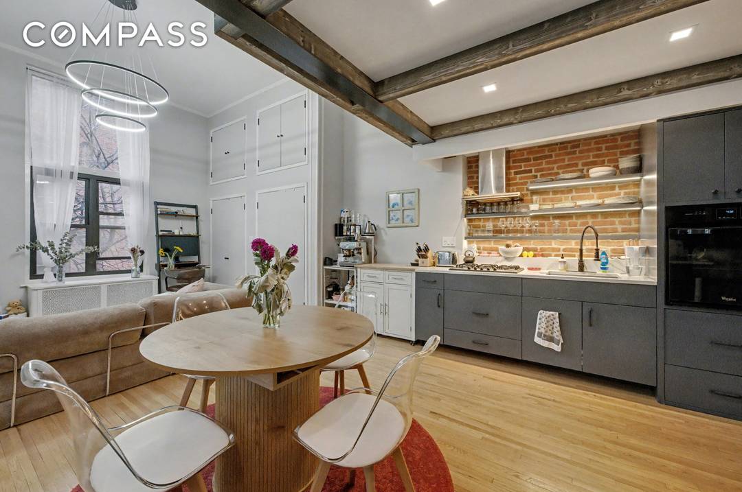 Don't miss this beautifully renovated, extra spacious co op studio with a full height lofted sleeping area in a Brooklyn Heights Brownstone loaded with gorgeous detail.
