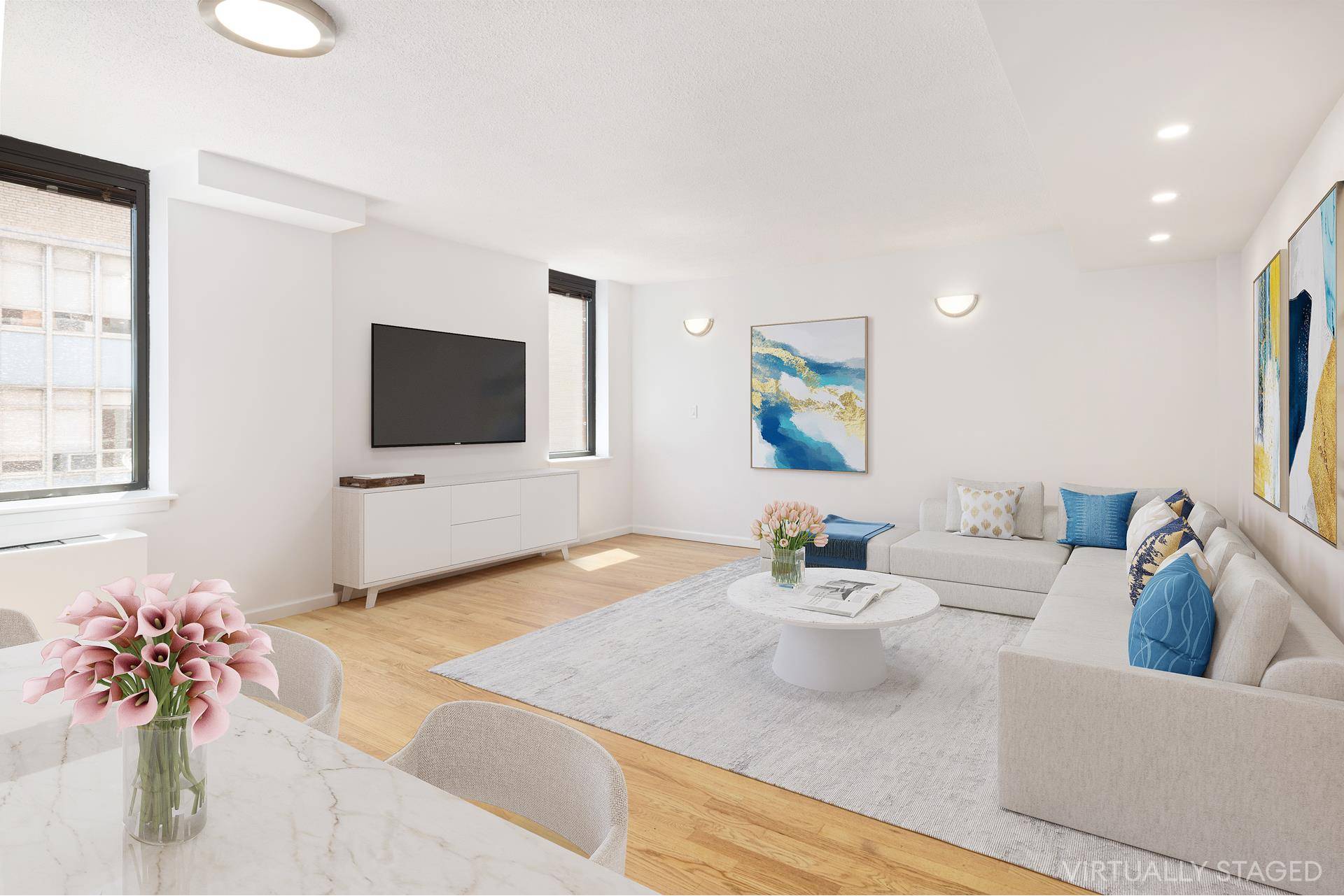 Do not miss this renovated two bed, two bath home in prime East Village.