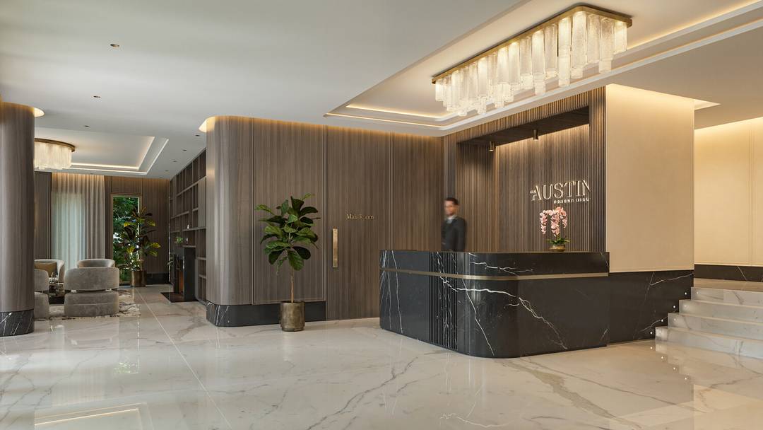 78 29 Austin Street Residence 501 Residence 501 at The Austin offers an elegant blend of modern design and comfort, featuring two bedrooms, two bathrooms, and 1, 136 square feet ...