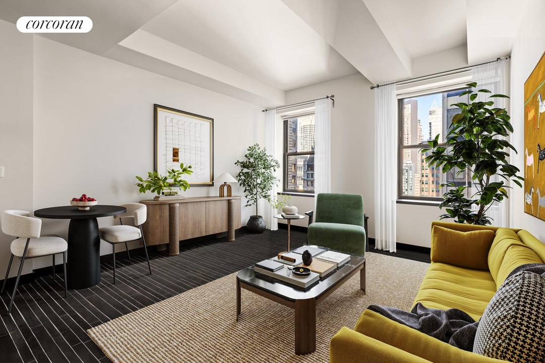 Welcome to this sun flooded, airy one bedroom residence located in the heart of New York City.