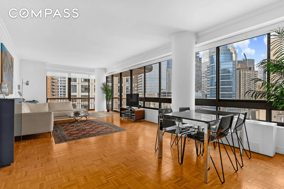 Refined UES Living with Panoramic Views Perched high above the city, this elegant and oversized 1 Bed, 1.