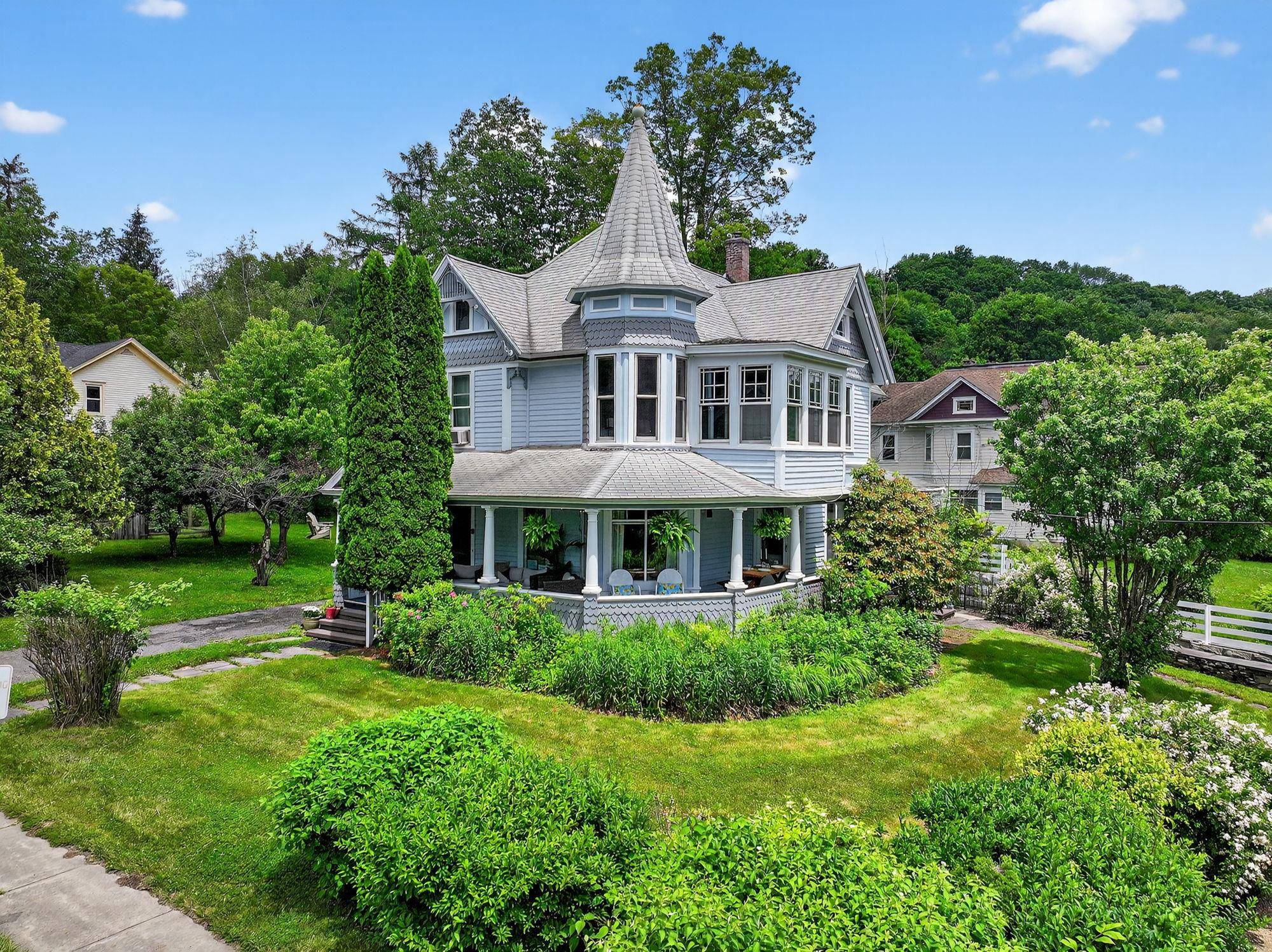 Victorian Elegance in the Heart of the Catskills Nestled beside a year round stream and framed by mountain views, this circa 1890 Village Victorian is a graceful blend of timeless ...