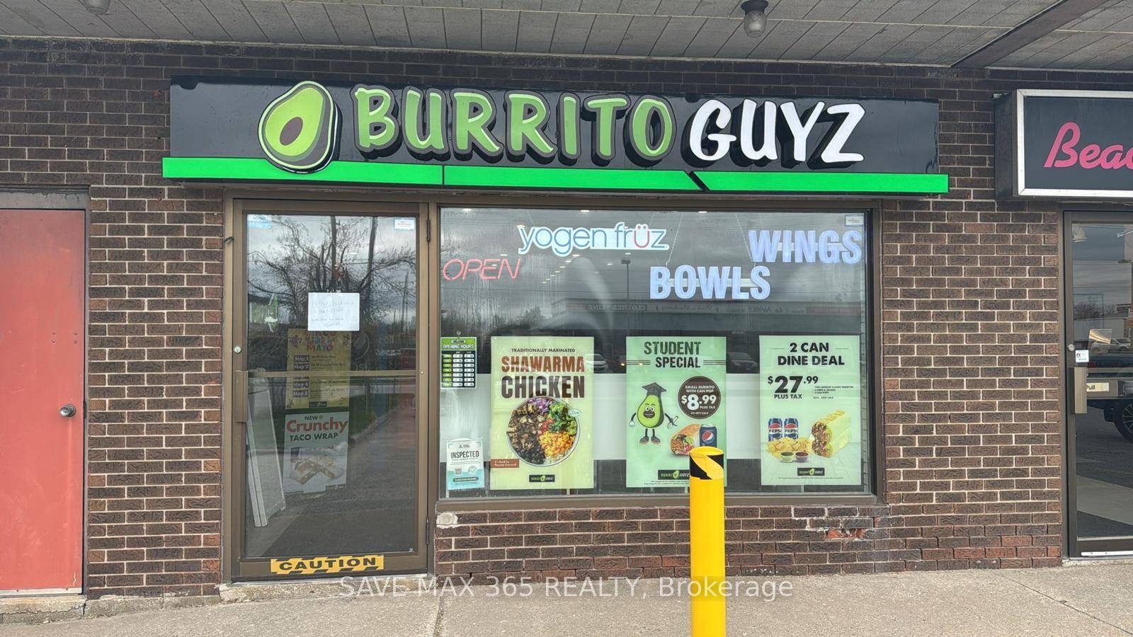 Turnkey Burrito Guyz Franchise for Sale in a Prime Orillia Location.