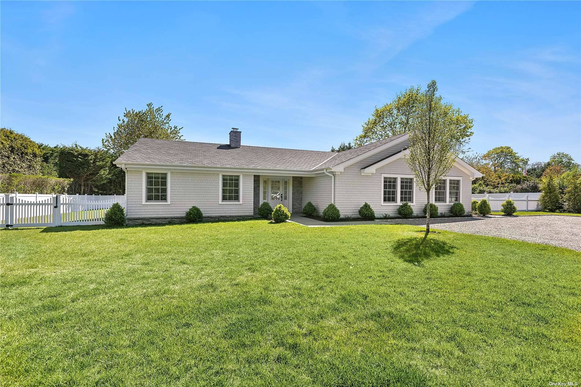 Discover easy luxury living in this stunning Westhampton Beach Village ranch home !