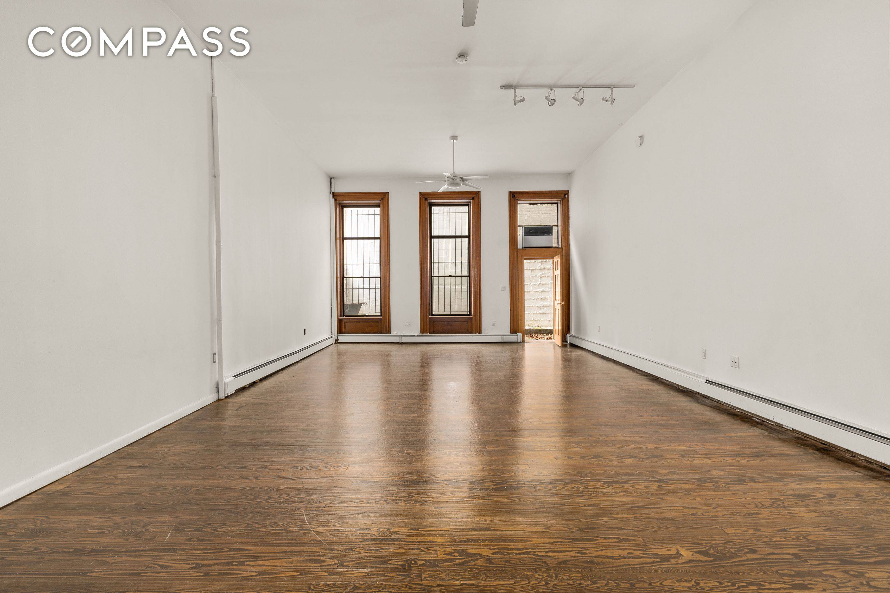 Rare Firehouse Loft For Rent in Fort Greene 3, 000 SqFt Duplex with 1, 800 SqFt Basement and Private Patio Welcome to 165 Clermont Avenue 1, a truly extraordinary 3, ...