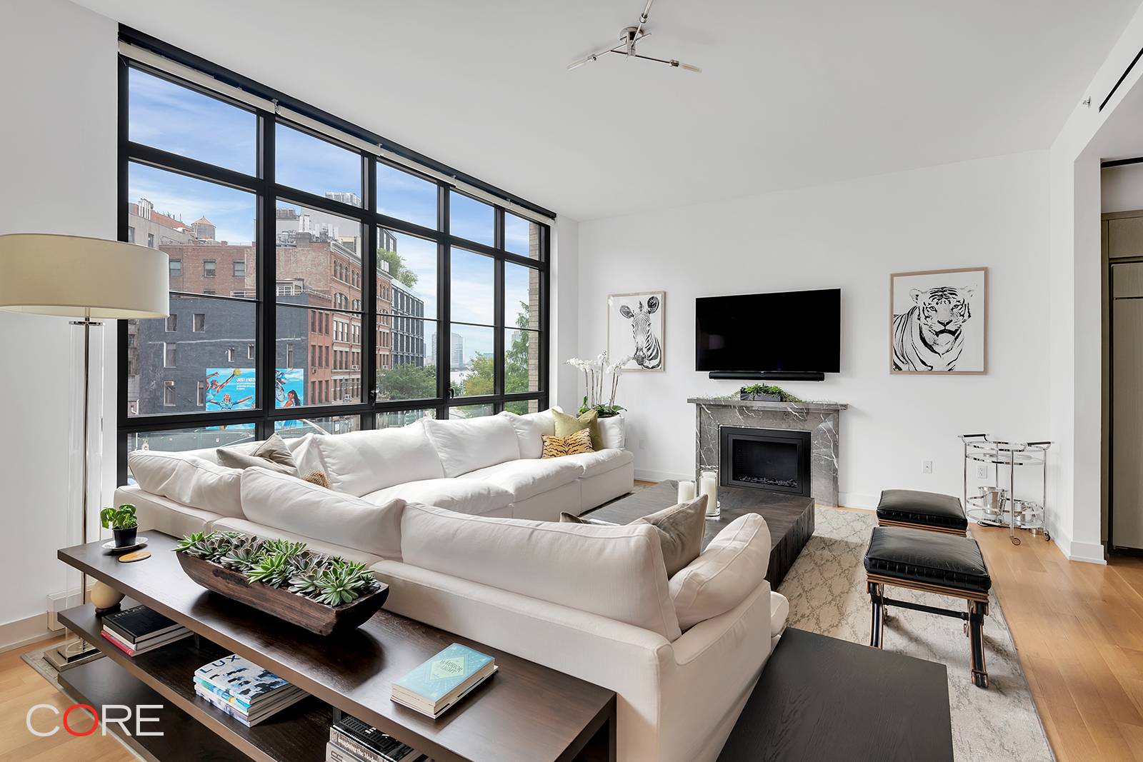 Elevator doors open to a private foyer, leading you into the heart of this luxurious 2, 448 square foot, full floor home.