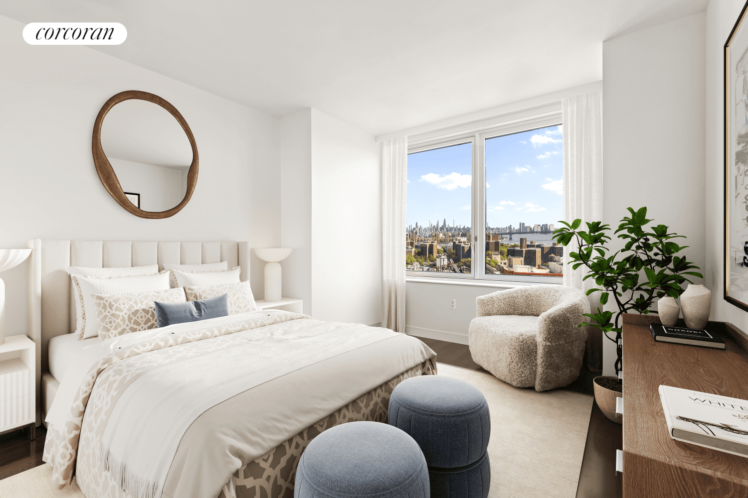 A unique opportunity to own this exceptionally spacious and beautifully appointed one bedroom, one bath condominium that redefines elevated city living.
