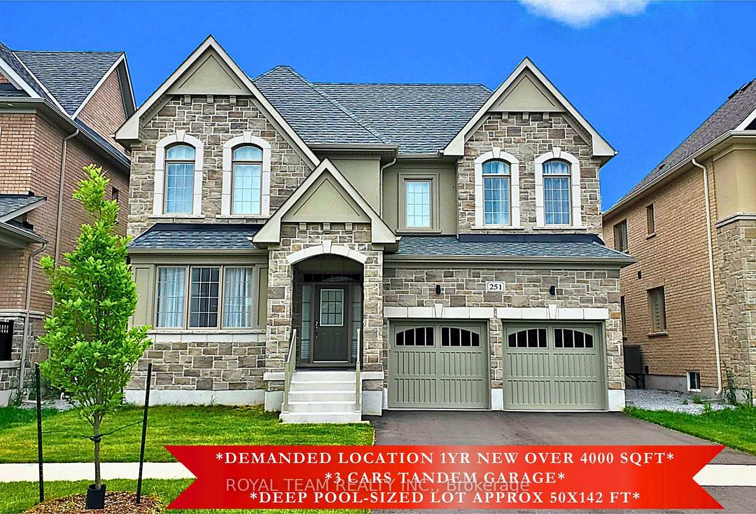 Rarely Offered New Exclusive Over 4000 Sqft Custom Home With 3 Car Tandem Garage.