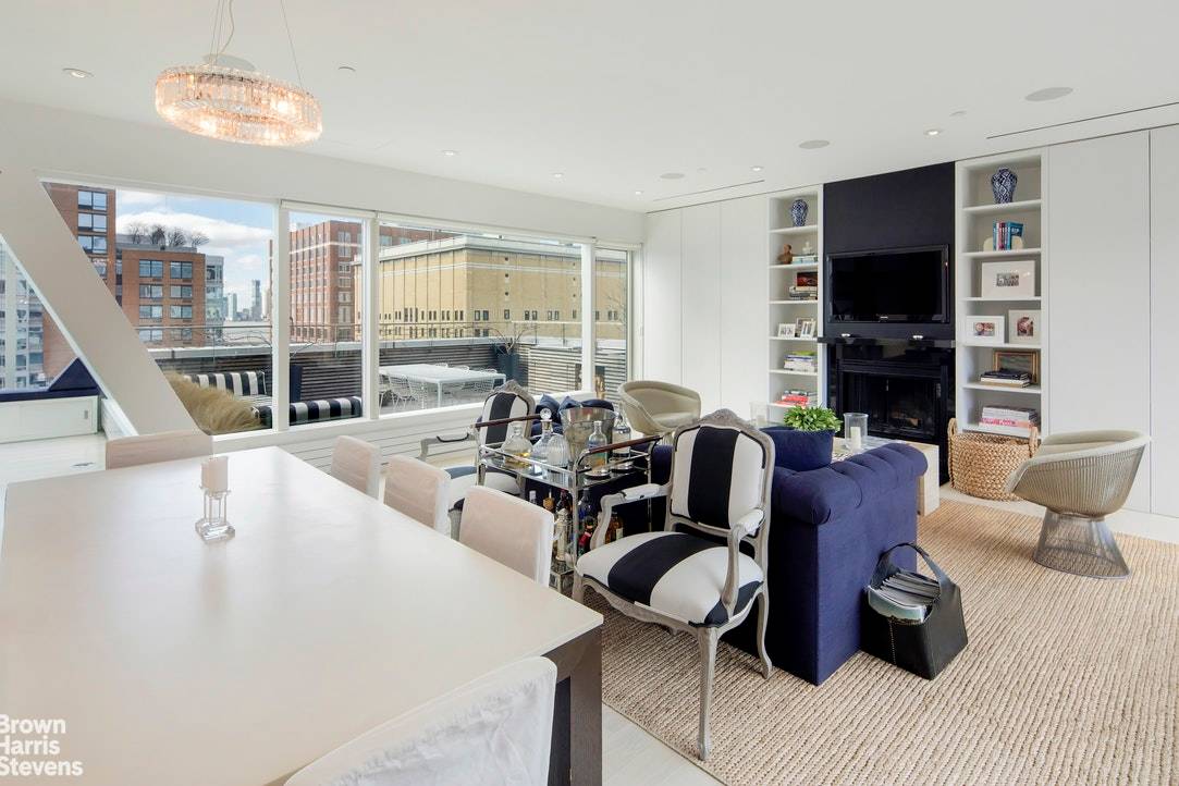 Sun flooded 2 bedroom, 2 bathroom Penthouse with panoramic views of the Hudson River and the High Line as well as dramatic South, North and West views from enormous windows ...