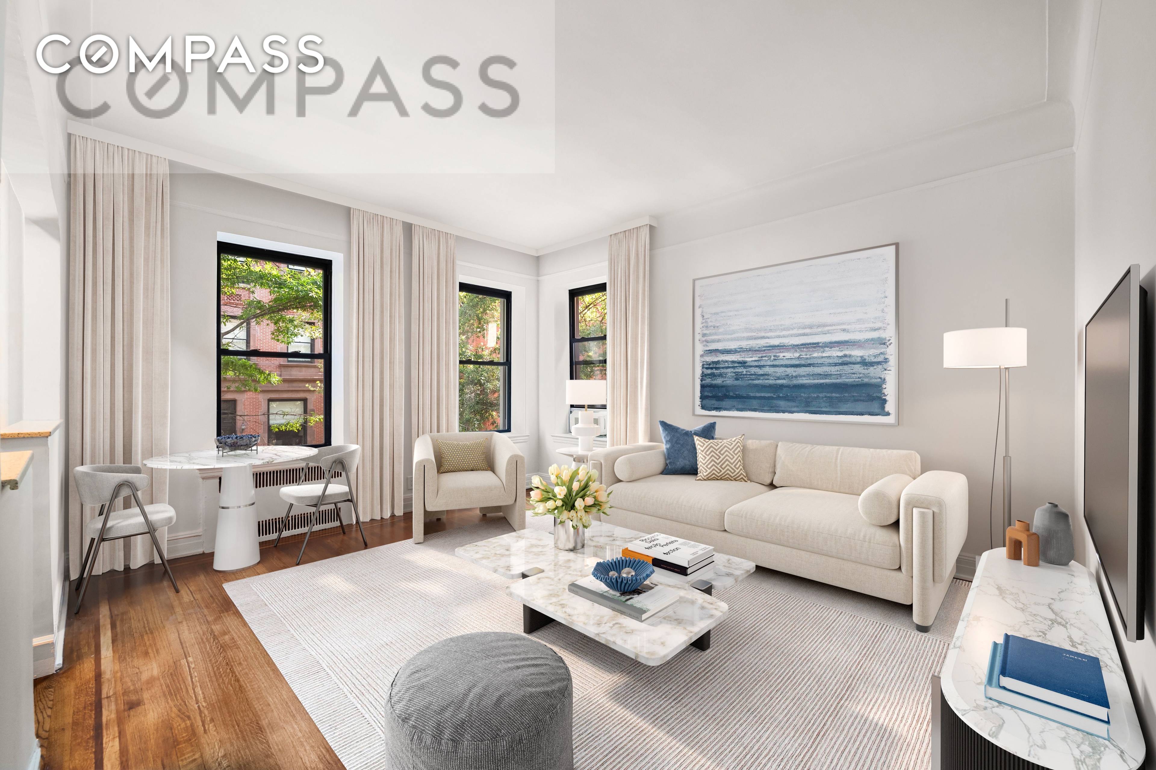 Spacious, bright corner 1 bedroom with newly refinished hardwood floors, and ample closet space located on one of the prettiest, picturesque tree lined blocks in Carnegie Hill.