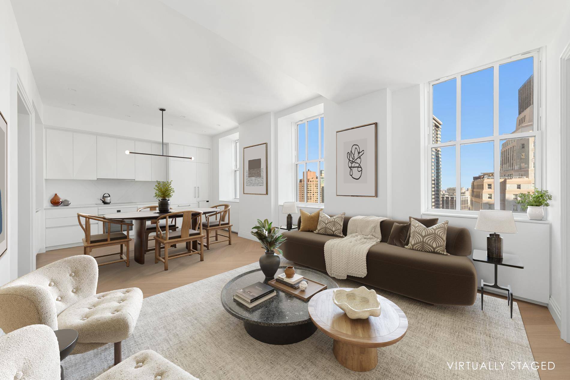 Move In Ready ! Residence 3606 is a 906 SF, spacious one bedroom, one and a half bathroom layout within One Wall Street.