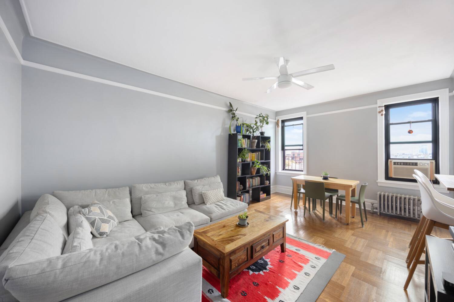 Welcome home to Residence 6B, a sun filled, turnkey one bedroom perched on the top floor of a charming prewar cooperative.