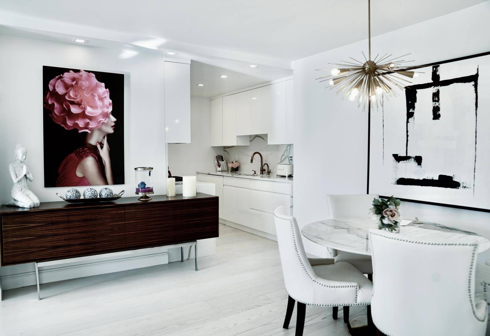 This west facing 2BR 2BA unit features a generously proportioned living space and hardwood floors.