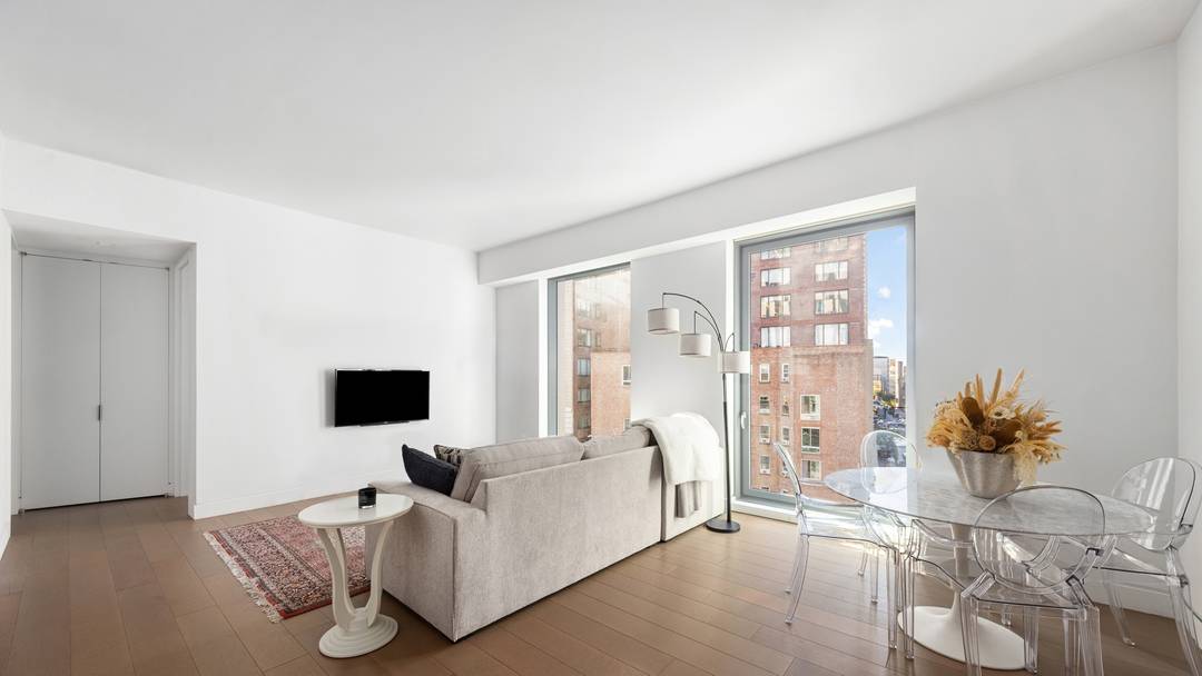 Residence 5C at One Vandam is a one bedroom, one bathroom apartment spanning 836 square feet in the vibrant SoHo neighborhood.