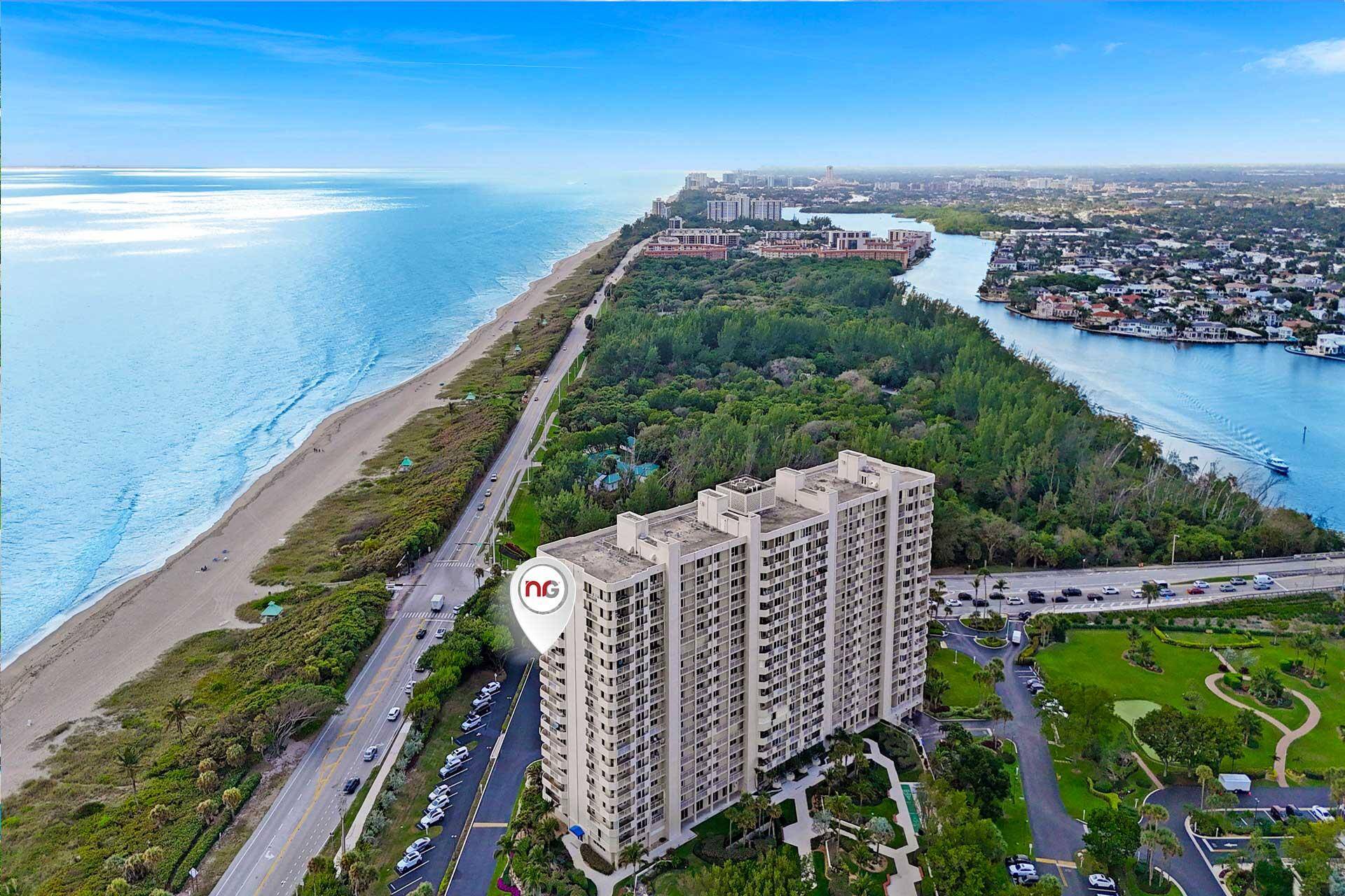 Showstopping Corner Residence with unobstructed Ocean Views at Sea Ranch Club of Boca Raton.