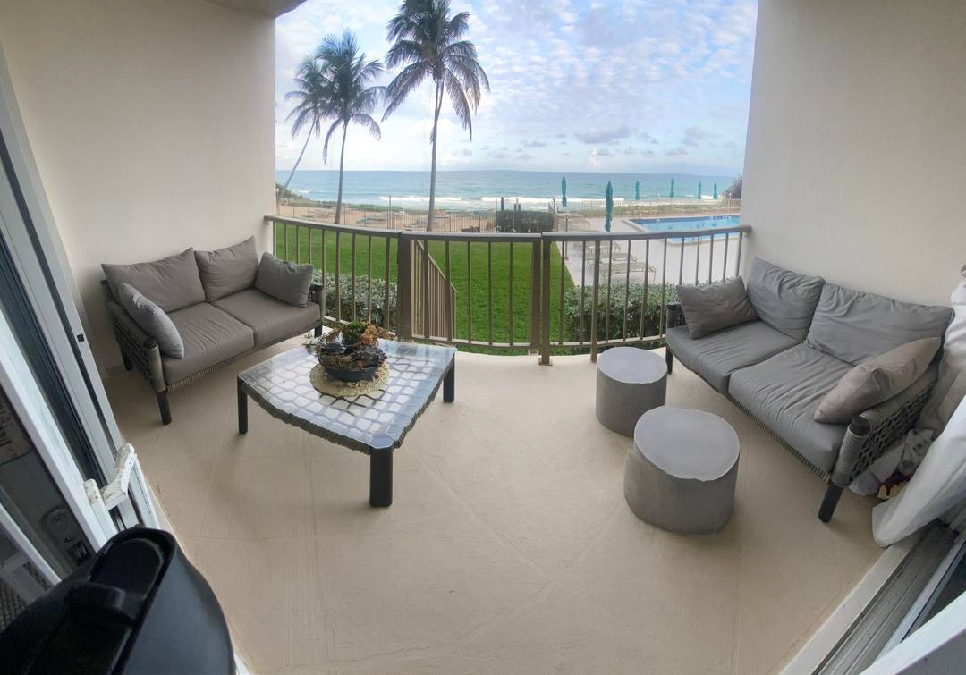 Brand new renovated condo with private walk out to pool and beach directly from condo balcony.