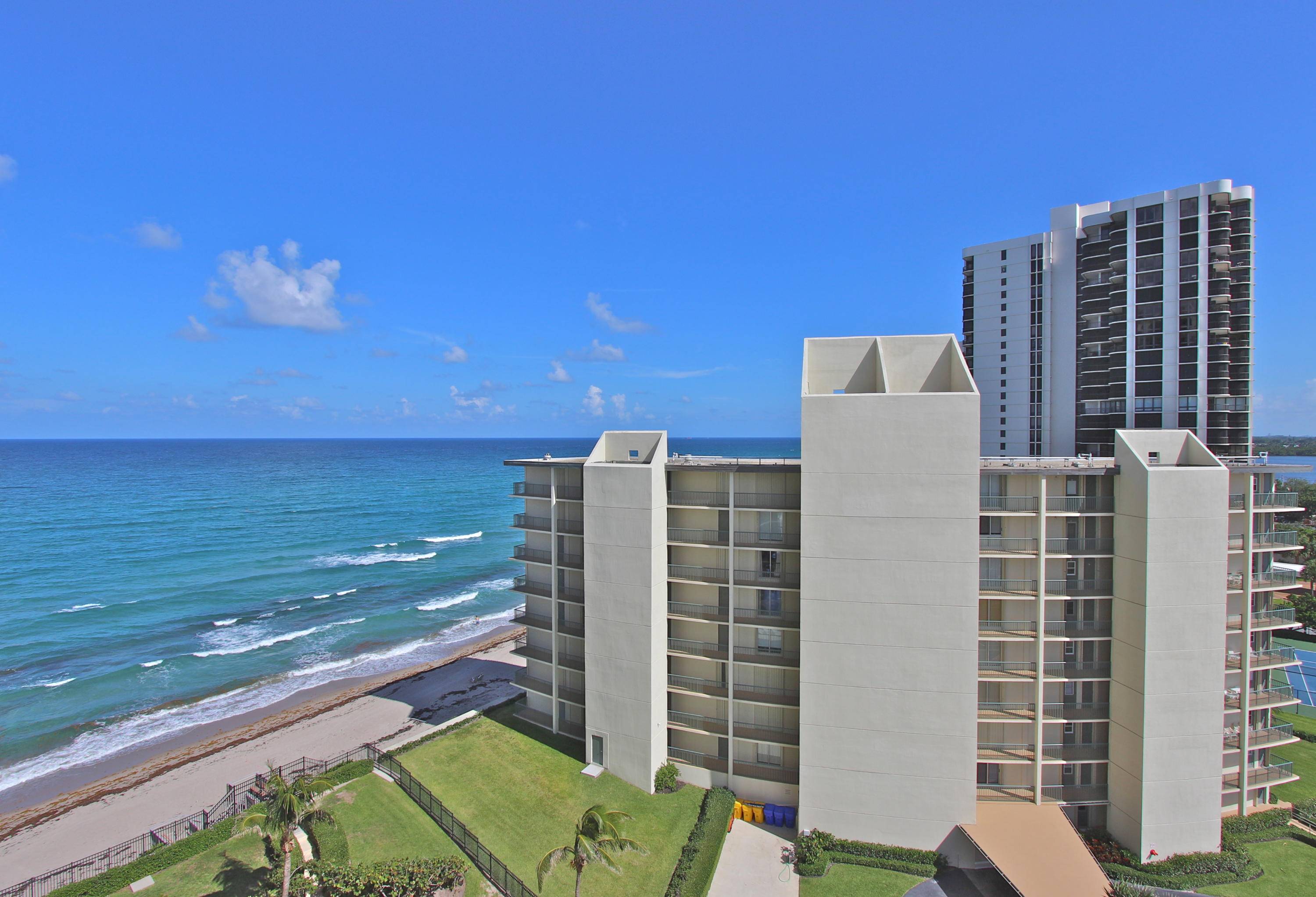 Spectacular views from this beautiful updated, fully furnished beachfront condo.