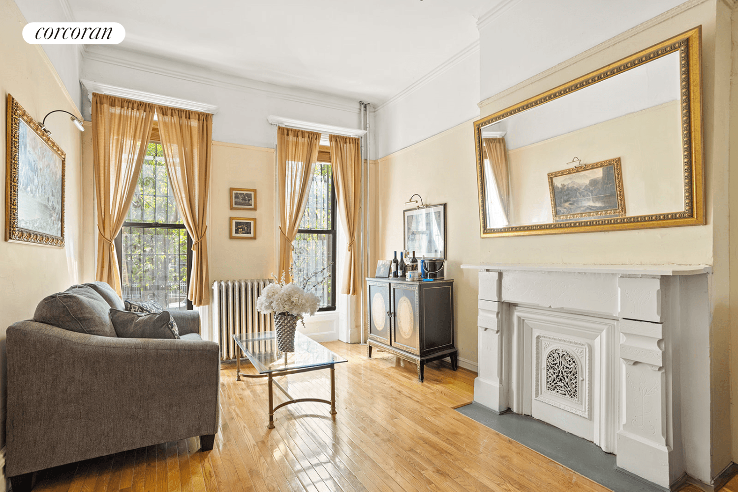 Bring your architect and contractor to this Federal Brick Bed Stuy Two family home.
