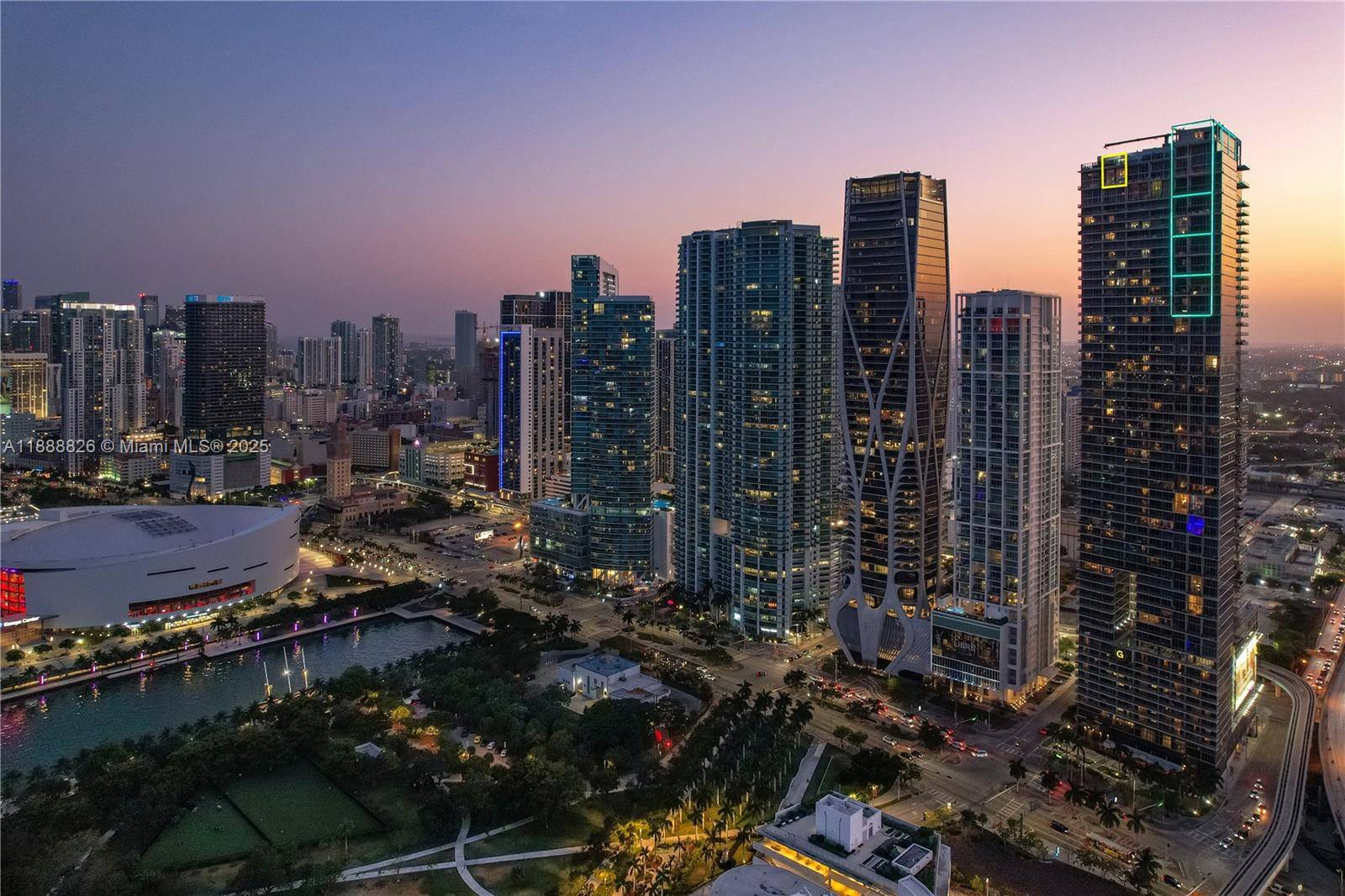 Experience unparalleled luxury in one of only two tri level penthouses in the Marquis.