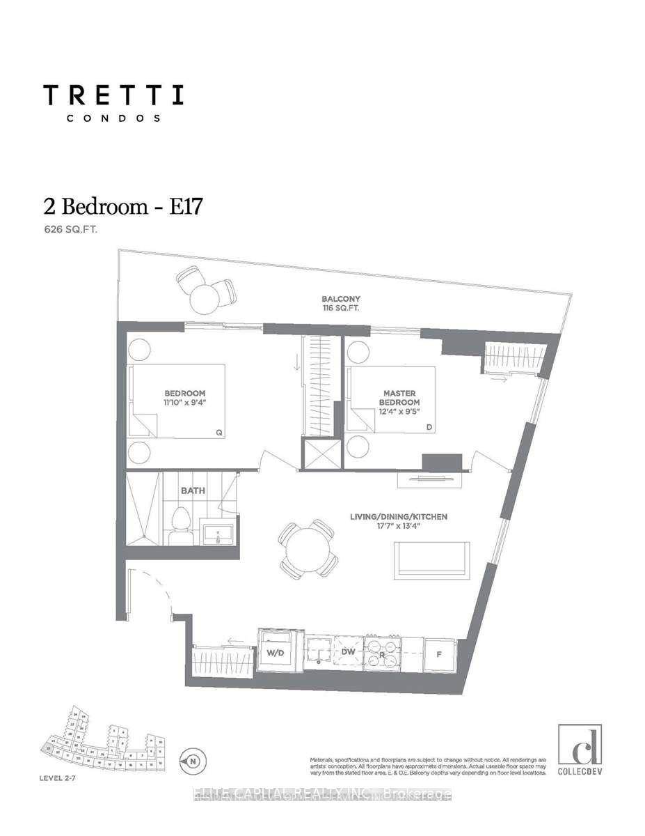 2BR amp ; Parking w over 600sqft living space !