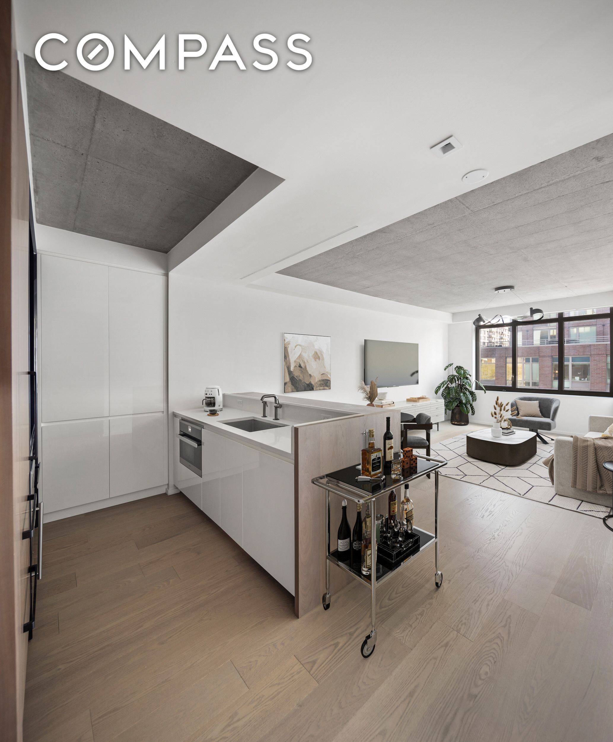 This meticulously designed one bedroom, one bathroom condominium offers a perfect blend of functionality and modern aesthetics for modern city living.