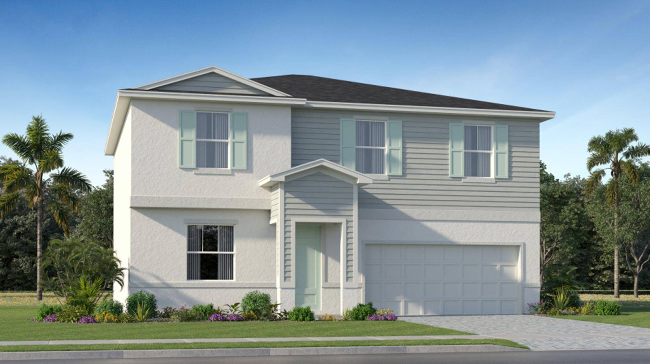 This two story home effortlessly divides space for comfort and privacy.