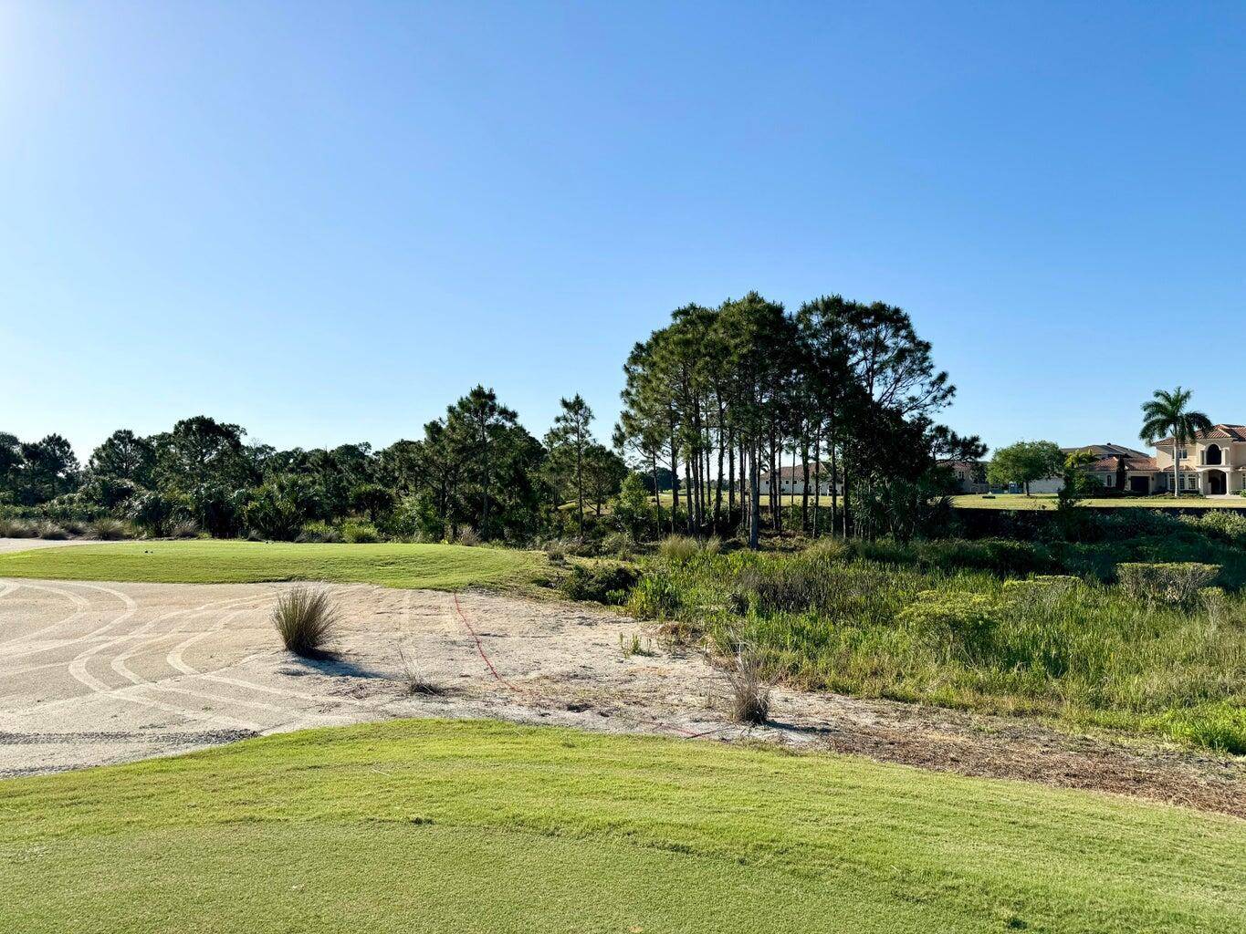 Located in the gated golf community of Tesoro, this keystone shape site has views through the pine preserve of the 17th Palmer par three golf hole.
