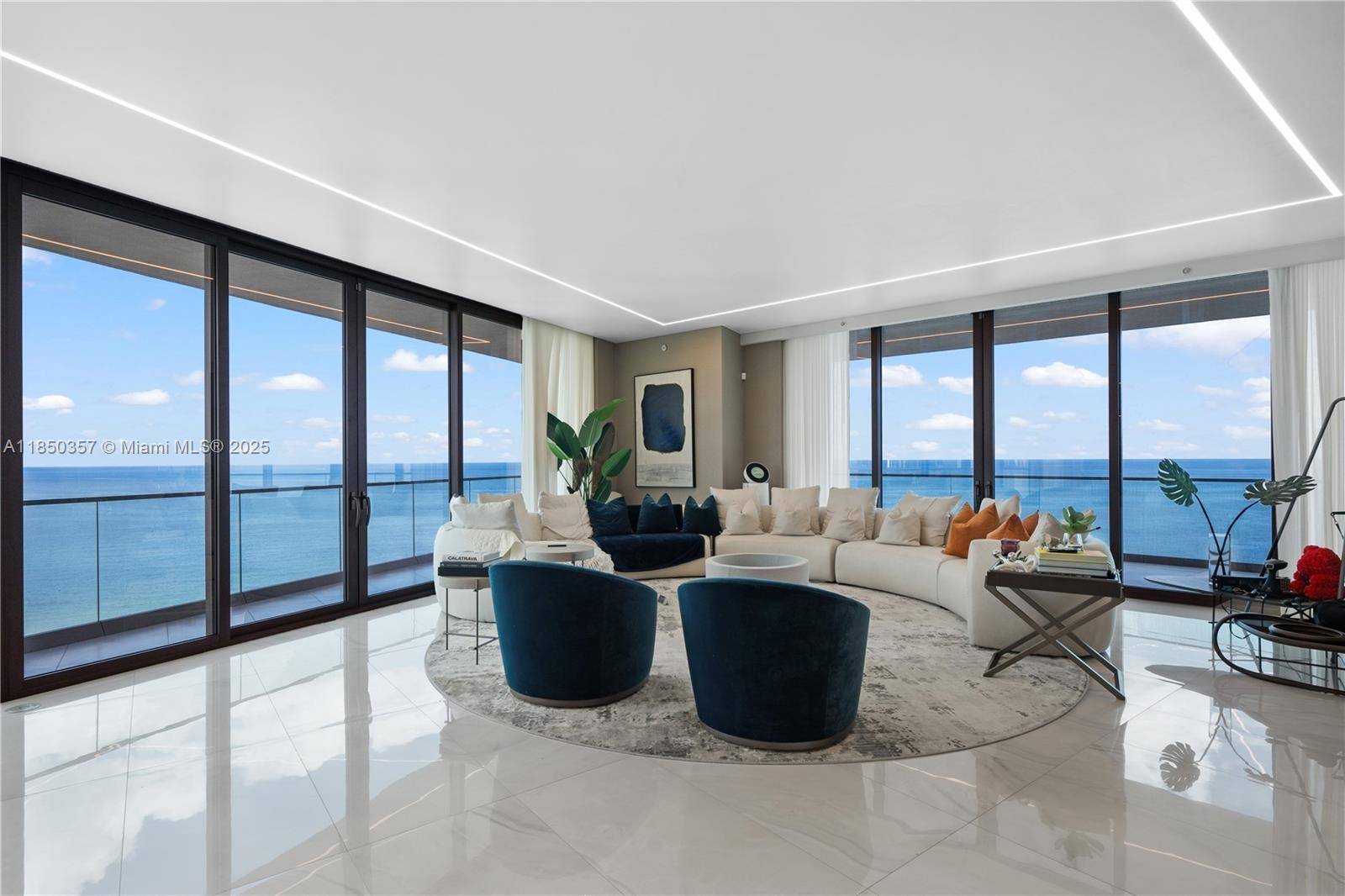 Experience contemporary elegance in this breathtaking corner residence in Sunny Isles Beach.