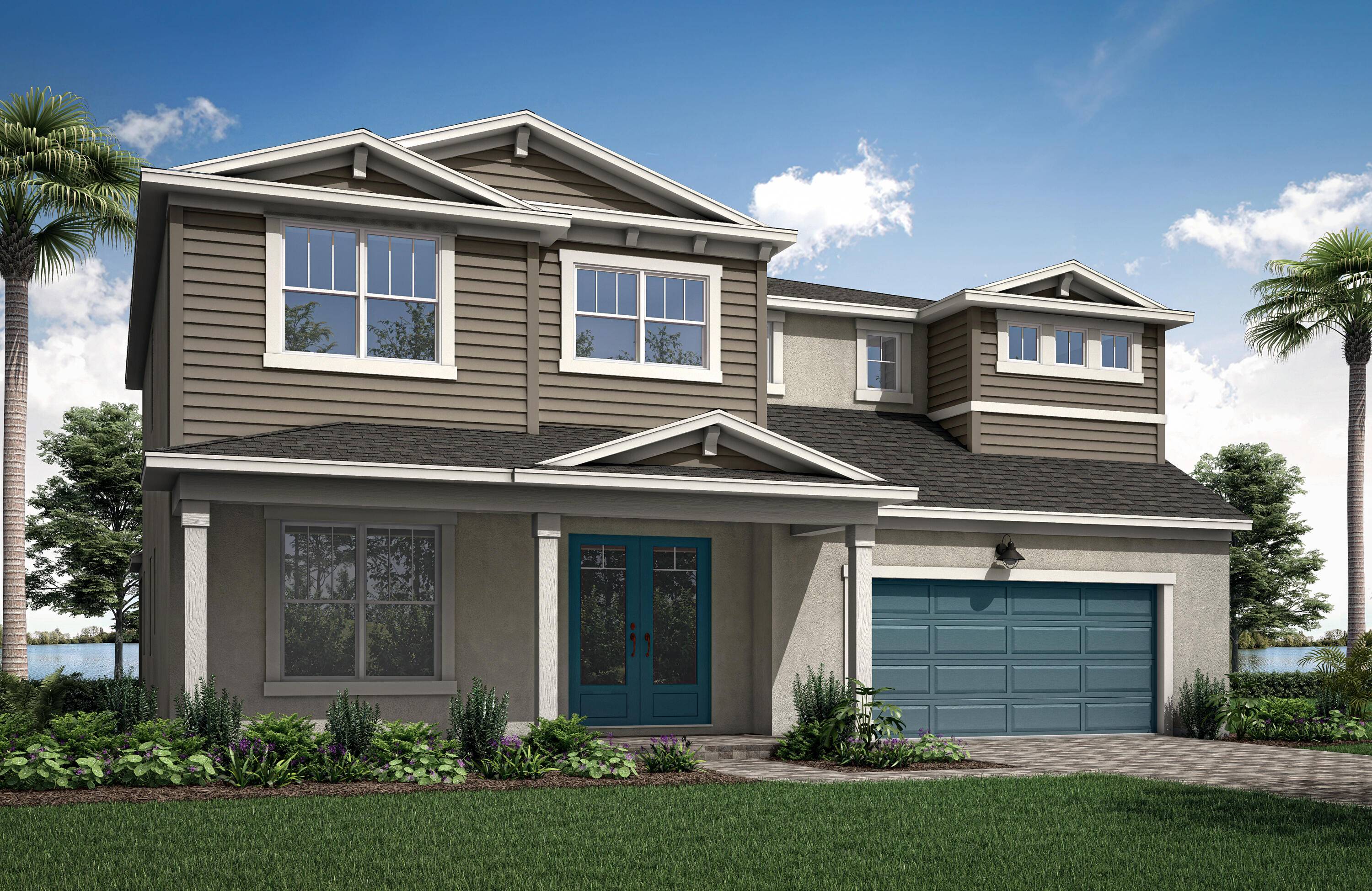 The Graham floorplan, Kenley's new floorplan, is a two story home in the Halo collection.