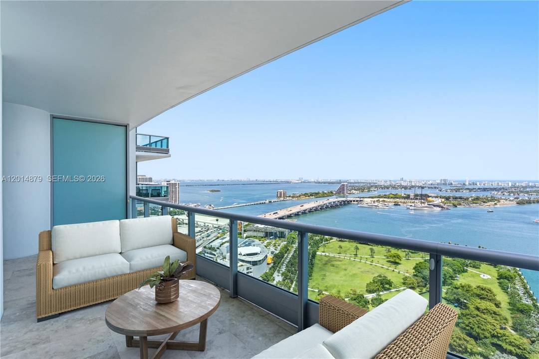 Experience one of the best flow through floor plans at 900 Biscayne Bay, offering breathtaking direct Biscayne Bay views and nearly 500 SF of terrace space to enjoy both sunrises ...