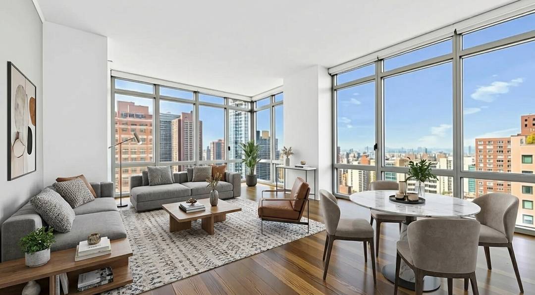 At 1, 818 square feet, this three bedroom, three bath residence offers exceptional scale, 10 foot ceilings, and floor to ceiling windows framing a rare sweep of open views spanning ...
