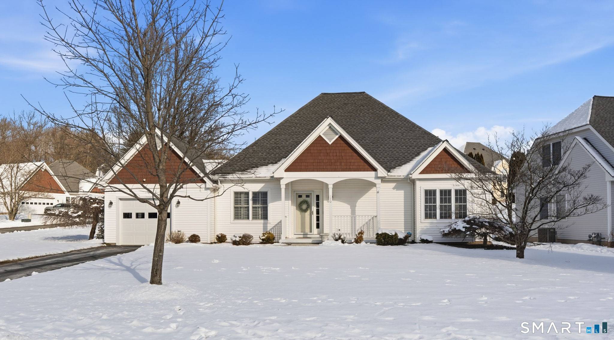 Turn key, contemporary ranch style condo located in desirable South Pond Village, a well maintained 55 community.