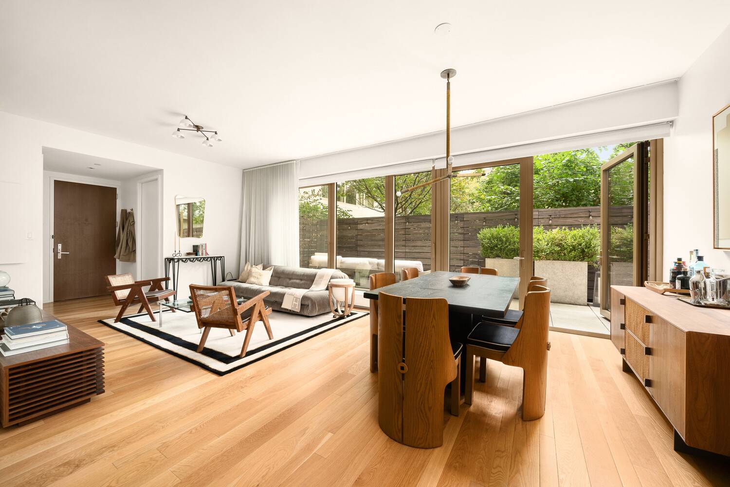 This striking one bedroom, one and a half bathroom home with nearly 300 square feet of private outdoor space offers a rare blend of contemporary design and serene indoor outdoor ...
