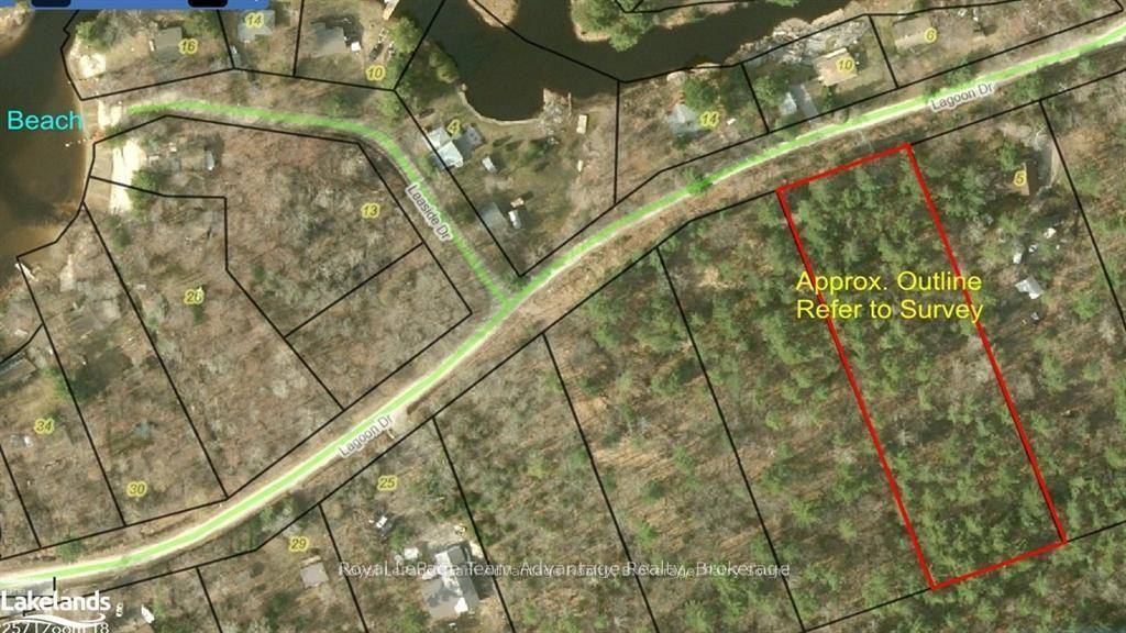 2 Acres well treed property in Skerryvore with access to Georgian Bay beach.