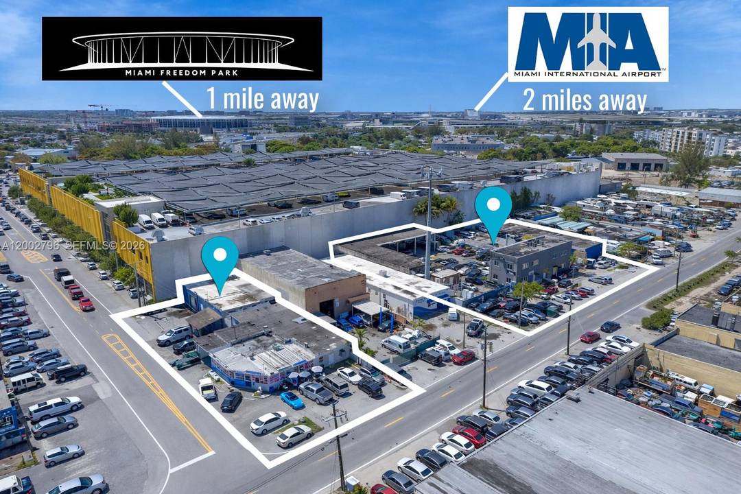 Rare Miami River corridor assemblage opportunity combining two properties totaling approximately 42, 000 SF of land with immediate income and long term redevelopment upside.