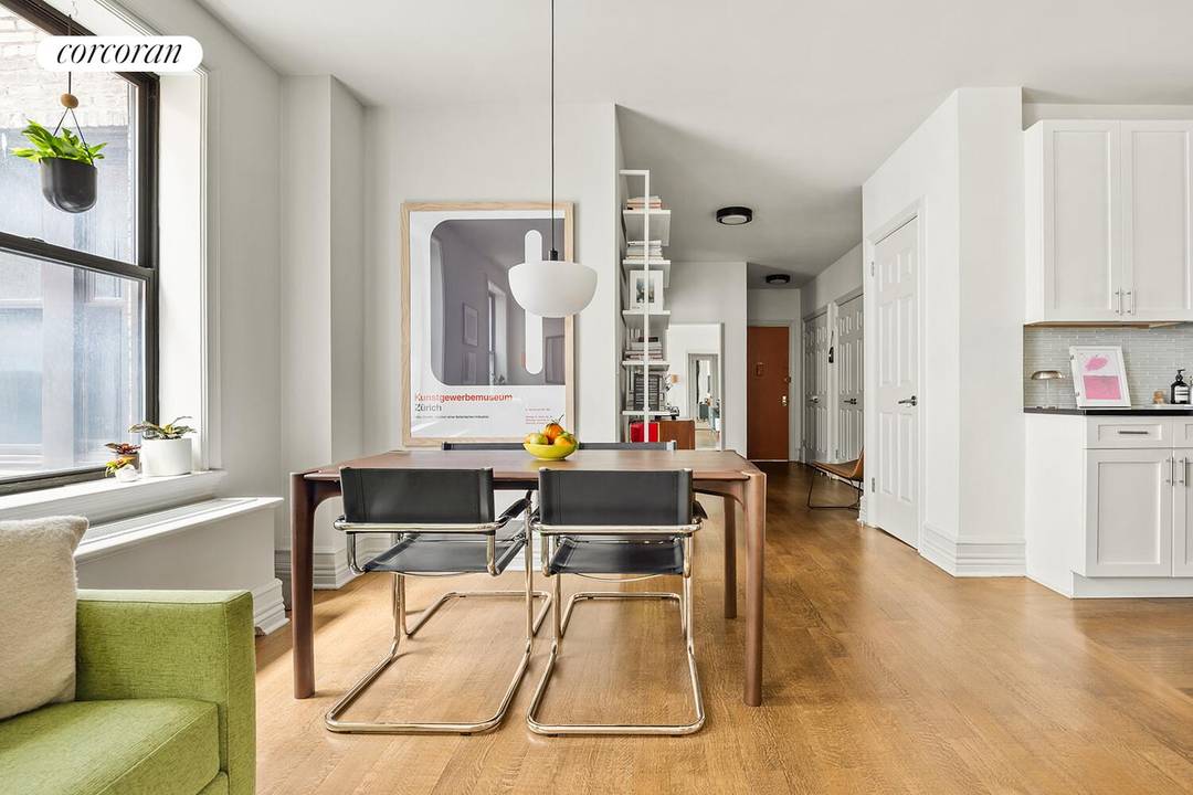 Pristine Prewar Condo 255 Eastern Parkway, Residence B14 A thoughtful renovation brings modern clarity to this classic 1924 prewar, balancing original character with clean, contemporary finishes.
