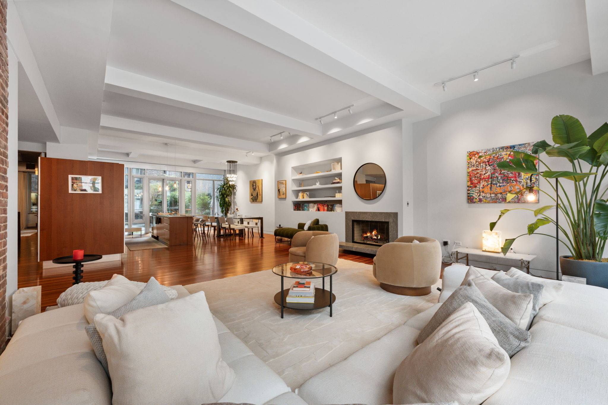 A True Tribeca Rarity, Full Floor Loft with Private Garden, Fireplace, and Dual Exposure Primary Suite116 Hudson Street Boutique Condominium Designed by BKSK Architects Welcome to 116 Hudson, a home ...