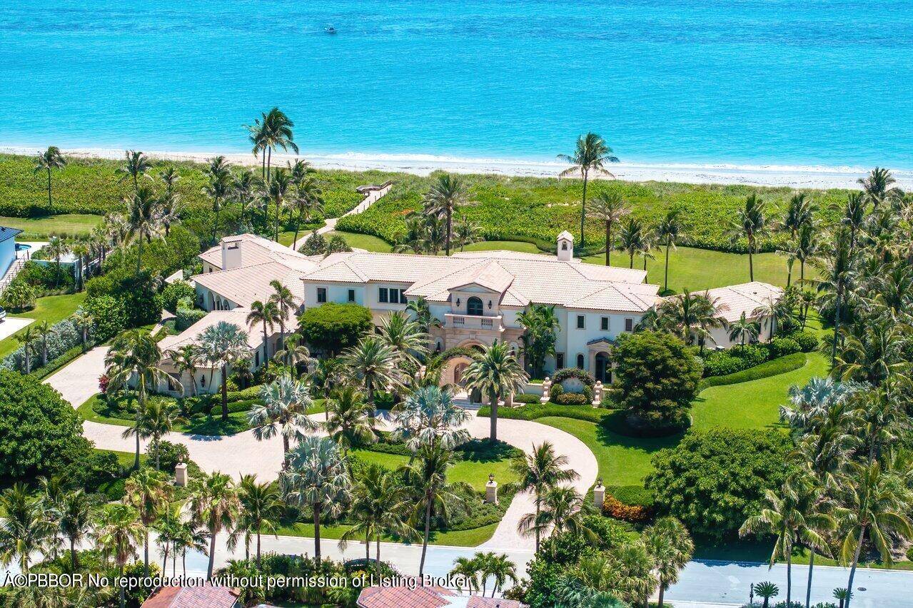 An oceanfront masterpiece, this Mediterranean estate seamlessly blends old world charm w modern luxury.