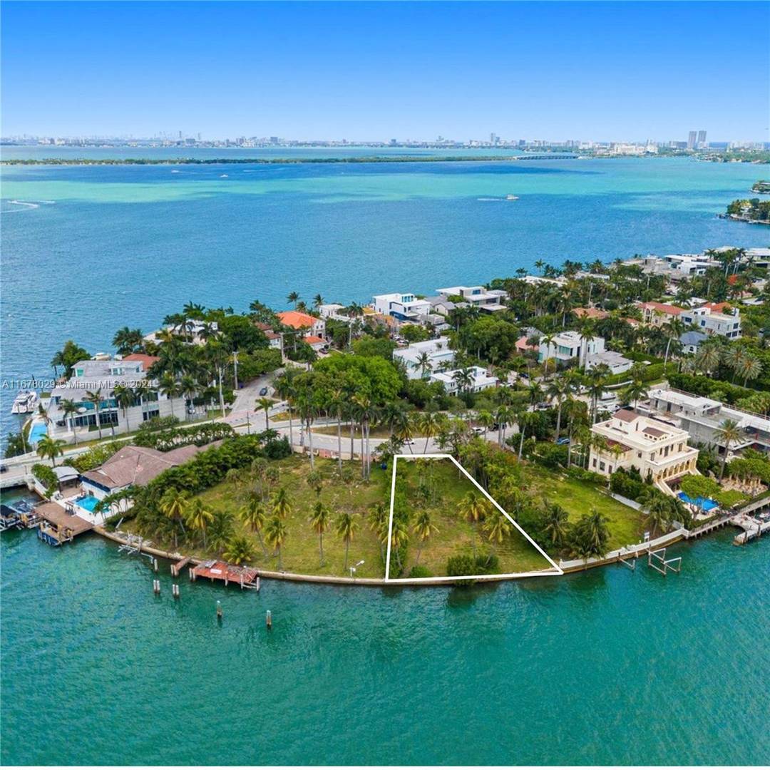 Rare waterfront property featuring over 103 feet of direct frontage on Biscayne Bay with direct downtown sunset views.